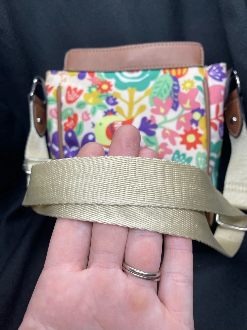 Lily Bloom Green Living Floral Crossbody Purse